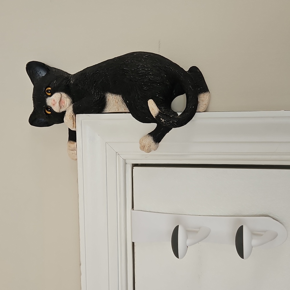 Vintage 90's Door Topper Or Shelf Sitter  Tuxedo Cats By CBC & Young Concepts - Picture 3 of 16
